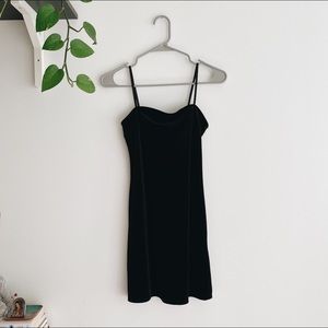Black velvet dress